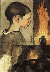 Louis Anquetin Child's Profile and Study for a Still Life Germany oil painting art